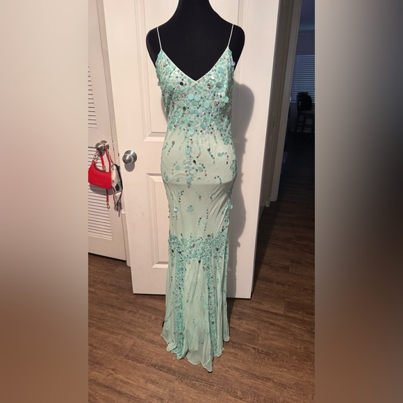 Dresses & Skirts - COPY - Beautiful boutique and one of a kind, teal sequined, slight mermaid bodi…